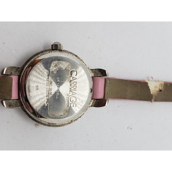 Timex Carriage women\'s watch. Silver face. Pink Band. CR1216CELL. N8 main image 6